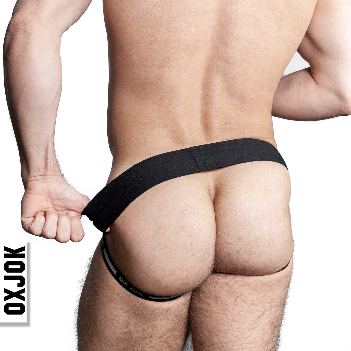 OX AIRMESH swagger J-Pouch jockstrap TAR BLACK, SMALL