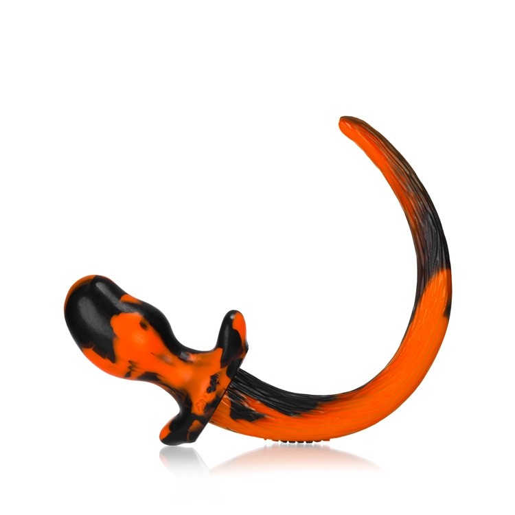 Oxballs Puppy Tail Bulldog Butt Plug - Orange Swirl