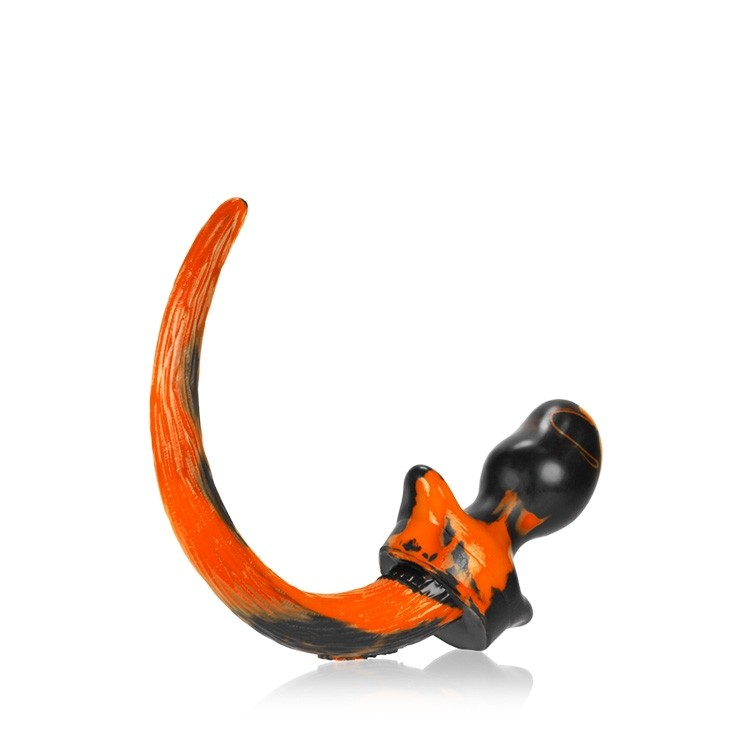 Oxballs Puppy Tail Bulldog Butt Plug - Orange Swirl