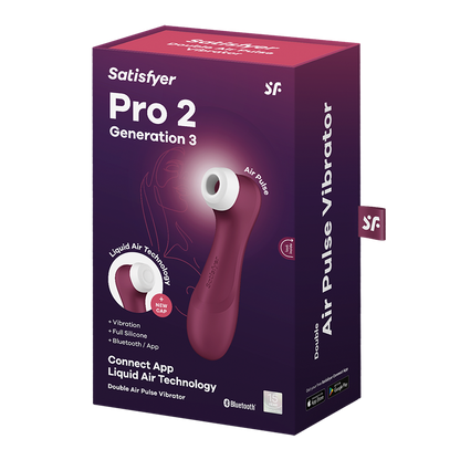 Satisfyer Pro 2 Gen 3 Connect App Stimulator - Wine Red