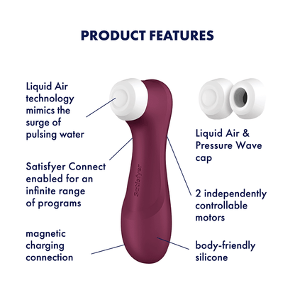 Satisfyer Pro 2 Gen 3 Connect App Stimulator - Wine Red