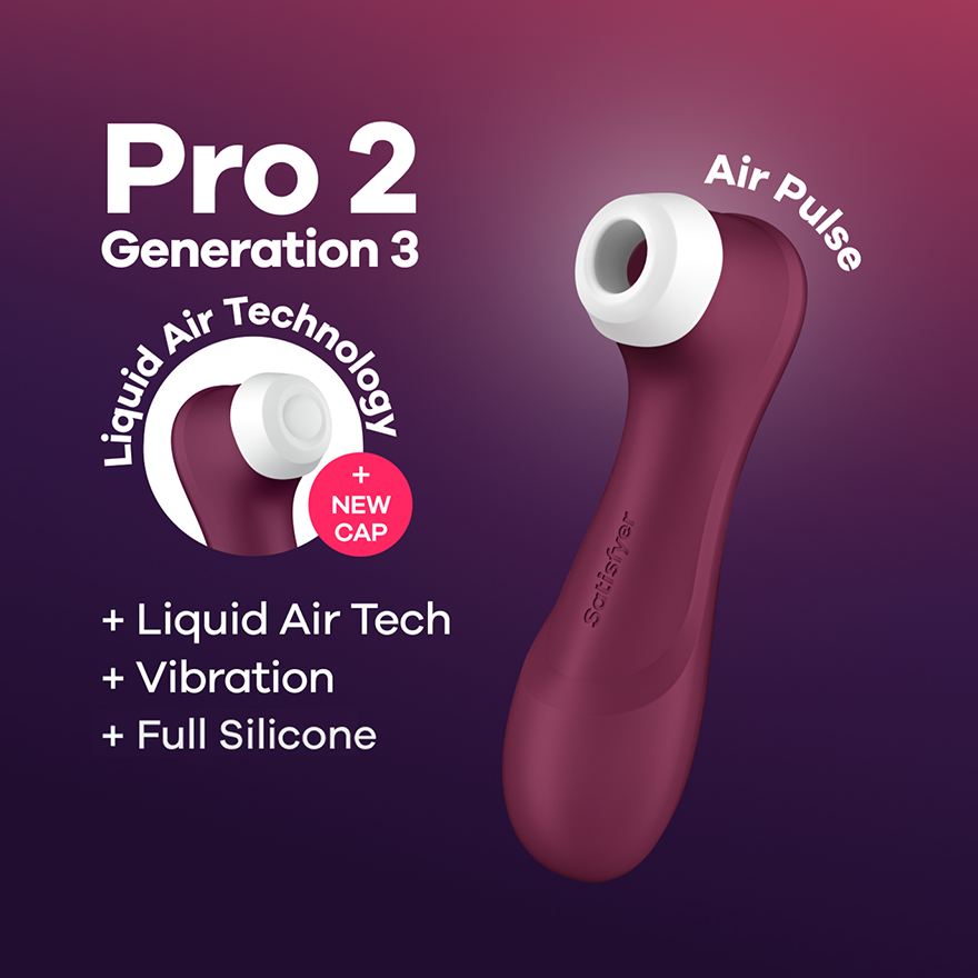 Satisfyer Pro 2 Gen 3 Clitoral Stimulator - Wine Red