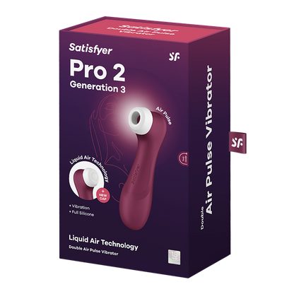 Satisfyer Pro 2 Gen 3 Clitoral Stimulator - Wine Red