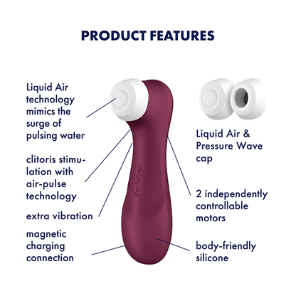 Satisfyer Pro 2 Gen 3 Clitoral Stimulator - Wine Red