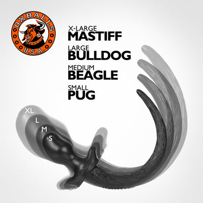 Oxballs Puppy Tail Beagle Butt Plug - Medium/Black