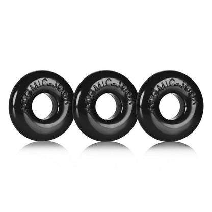 Oxballs Do-Nut Ringer 3 Pack - BLACK
