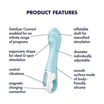 Satisfyer Air Pump Vibrator 5+ Blue