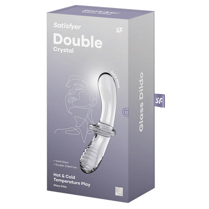 Satisfyer Double Crystal Glass Dildo - Transparent