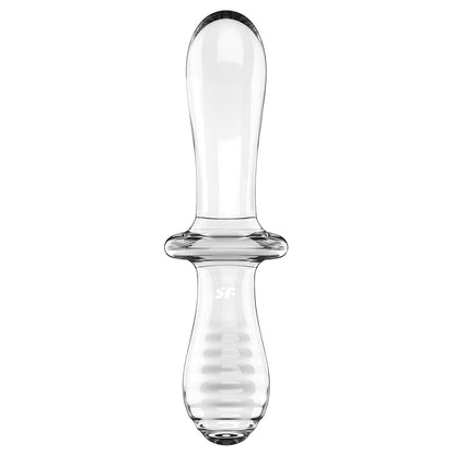 Satisfyer Double Crystal Glass Dildo - Transparent