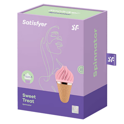 Satisfyer Sweet Treat Spinnator Pink - Pink/Brown