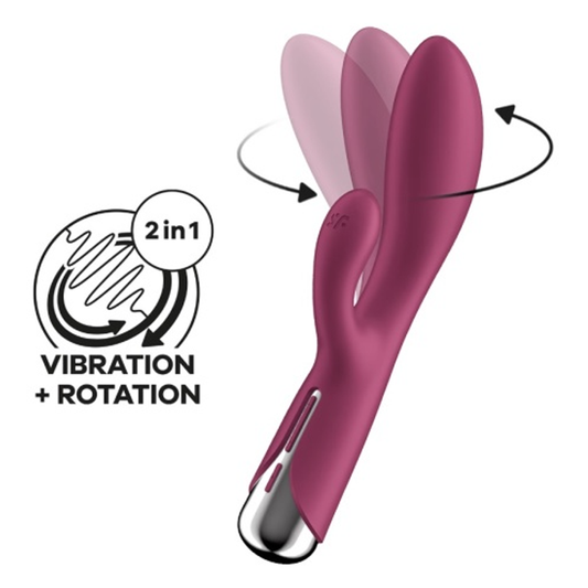 Satisfyer Spinning Rabbit 1 Rotating Vibrator - Red