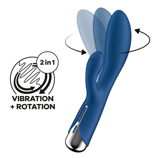 Satisfyer Spinning Rabbit 1 Rotating Vibrator - Blue