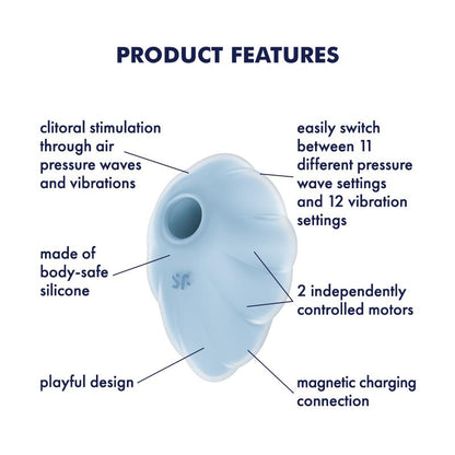 Satisfyer Cloud Dancer Air Pulse Vibrator Blue