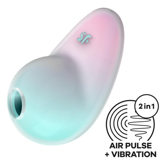 Satisfyer Pixie Dust Air Pulse Vibrator - Mint/Pink