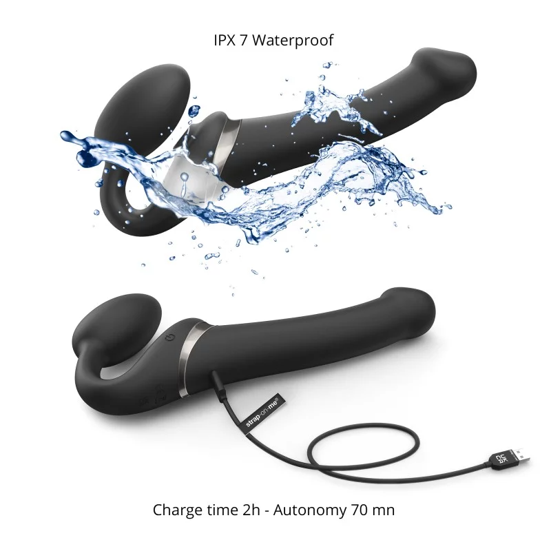 Strap On Me Multi Orgasm Bendable Strap-on -M - Black