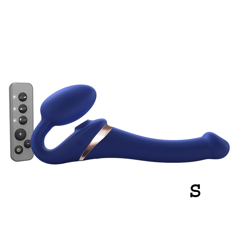 Strap On Me Multi Orgasm Bendable Strap-on - S - Blue