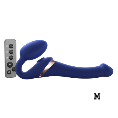 Strap On Me Multi Orgasm Bendable Strap-on - M - Blue