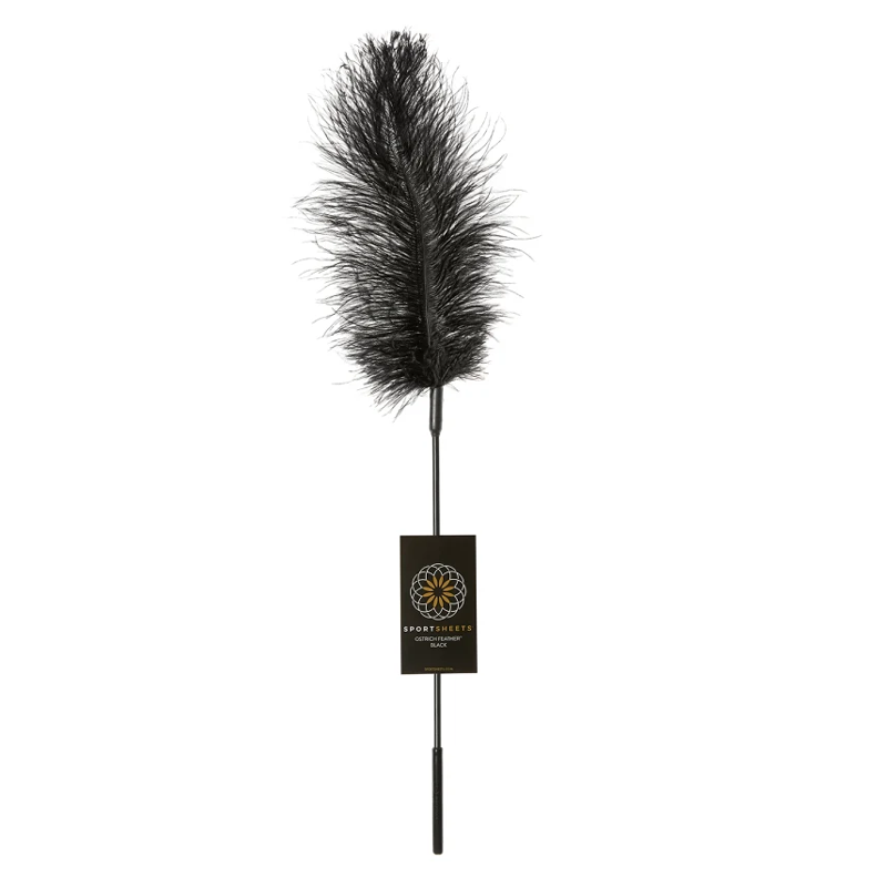 Sportsheets Ostrich Feather Tickler -  Black