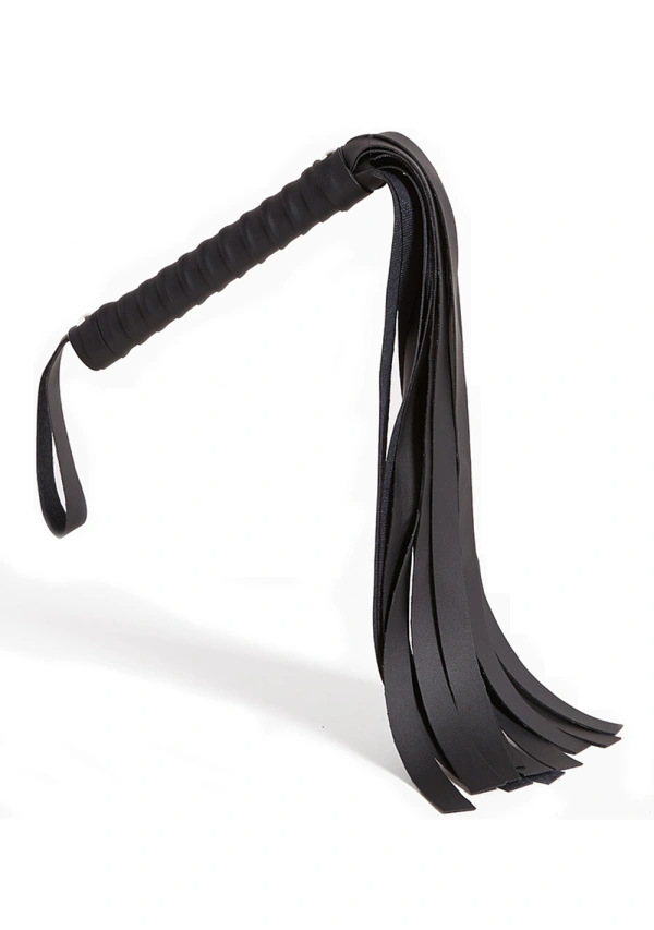 Sportsheets Black Faux Leather Flogger