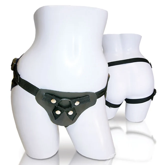 Sportsheets - Latigo Leather Strap-On Harness - Black