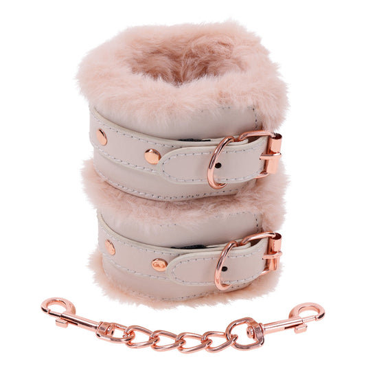 Sportsheets Sex & Mischief Peaches ‘n CreaMe Fur Handcuffs
