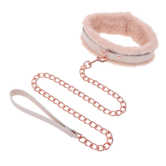 Sportsheets Sex & Mischief Peaches ‘n  CreaMe Fur Collar & Leash