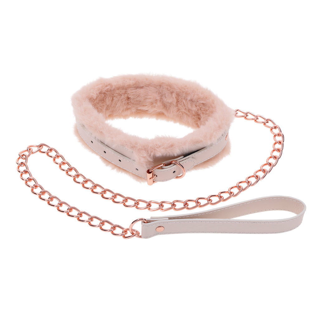 Sportsheets Sex & Mischief Peaches ‘n  CreaMe Fur Collar & Leash