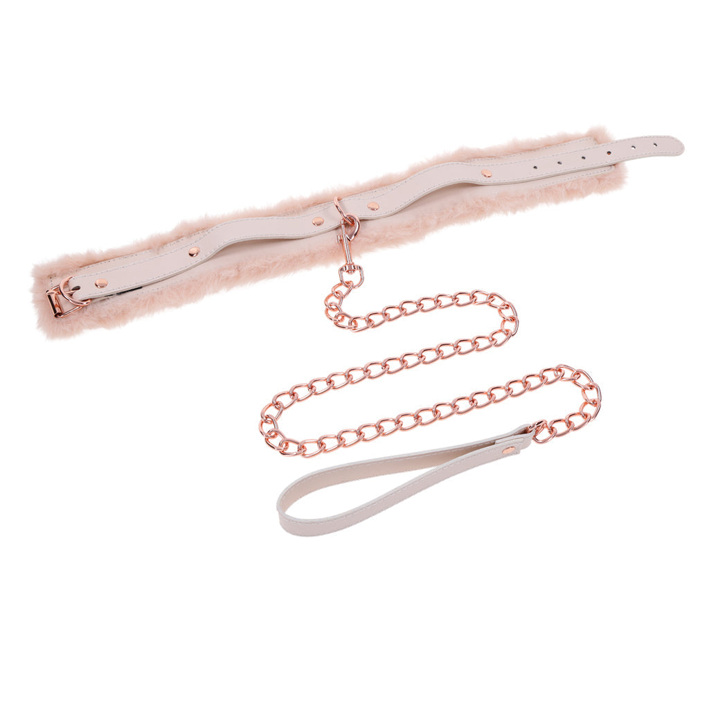 Sportsheets Sex & Mischief Peaches ‘n  CreaMe Fur Collar & Leash