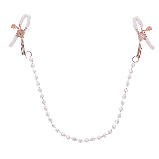 Sportsheets Sex & Mischief Peaches ‘n CreaMe Pearl Nipple Clamps