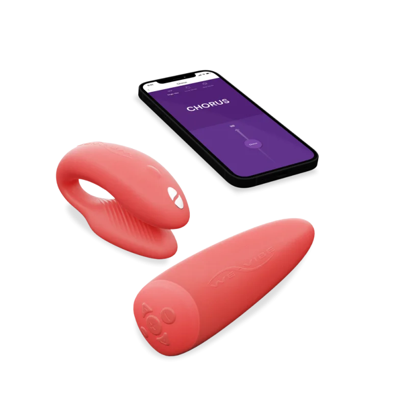 We-Vibe Chorus Couples Remote Control Vibrator - Crave Coral