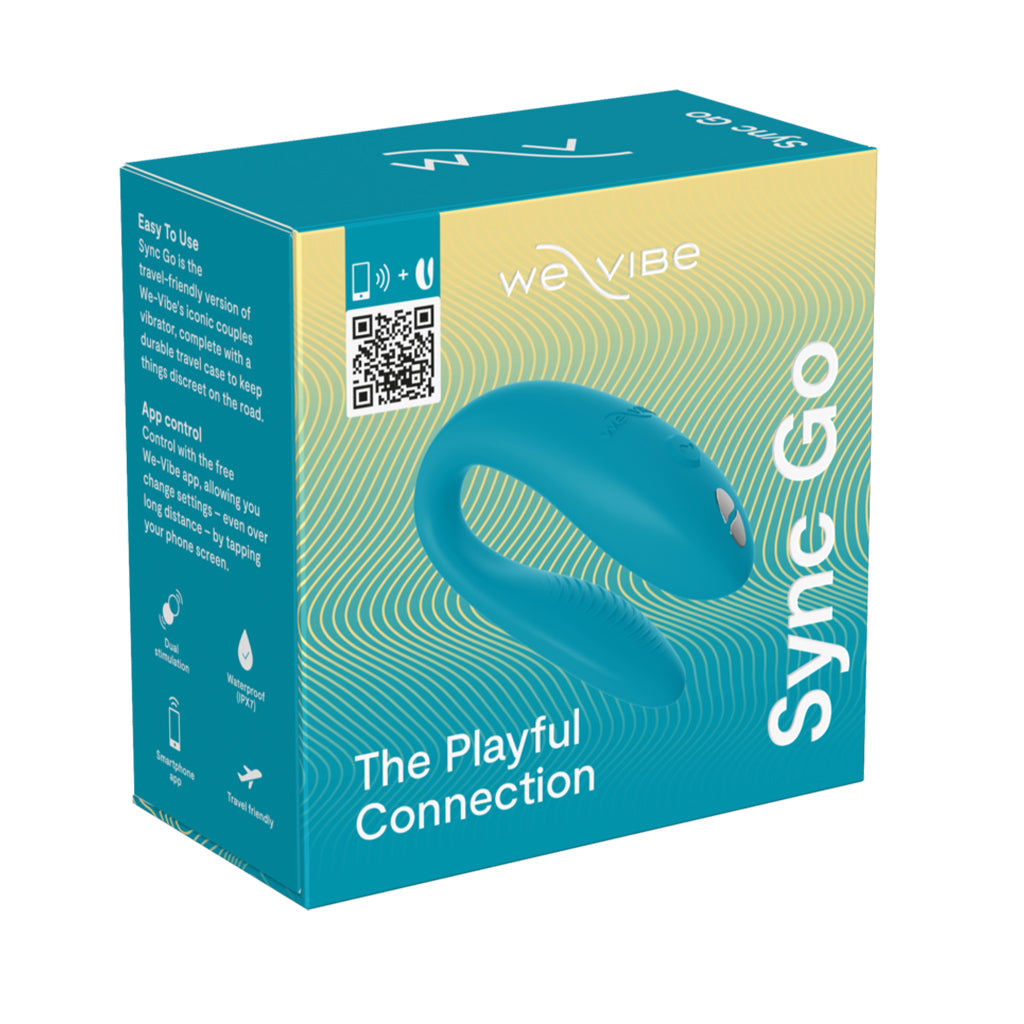 We-Vibe Sync GO Couples Travel Vibrator - Turquoise