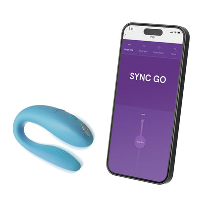 We-Vibe Sync GO Couples Travel Vibrator - Turquoise