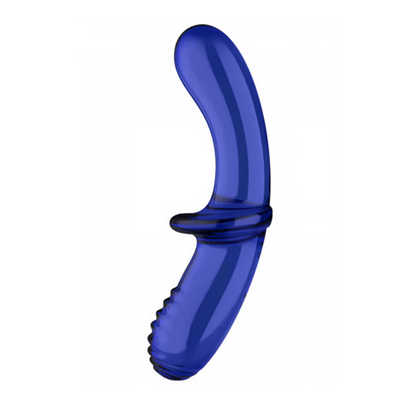 Satisfyer Double Crystal Glass Dildo - Light Blue