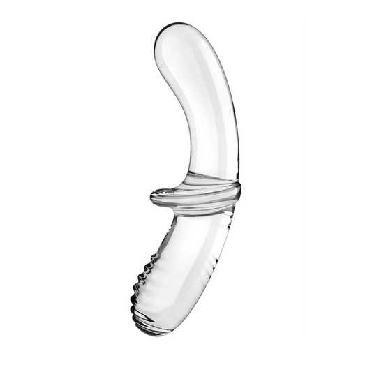 Satisfyer Double Crystal Glass Dildo - Transparent