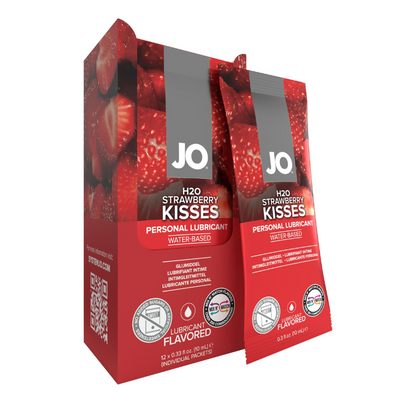 JO H2O Foil Display Box - Strawberry - Lubricant 0.34 floz / 10 mL