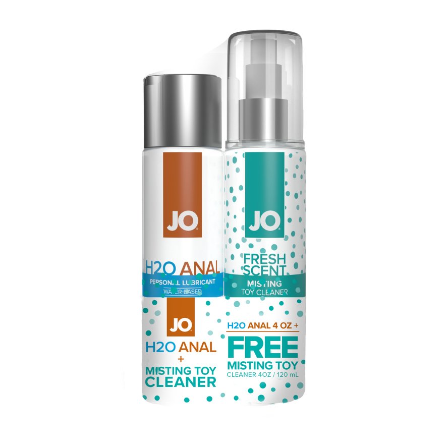JO H2O Anal Original Lubricant 4oz + GWP JO Misting Toy Cleaner 4oz