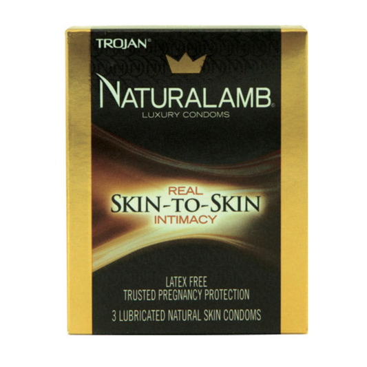 Trojan NaturaLamb Latex Free Luxury Lubricated Condoms, 3 Count
