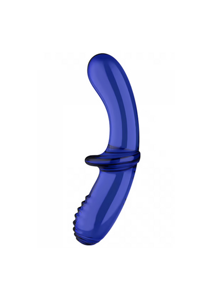 Satisfyer Double Crystal Glass Dildo - Light Blue