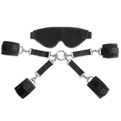 Liberator Deluxe Bond Cuff and Blindfold Kit- Black