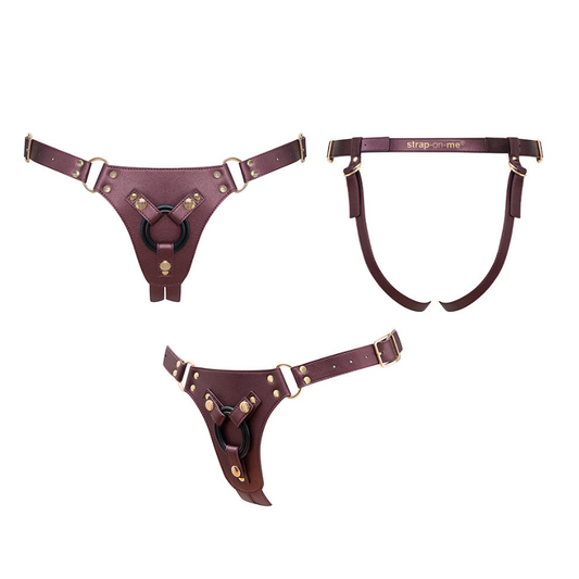 Strap On Me! Simili Generous Harness - ONE SIZE - AUBERGINE