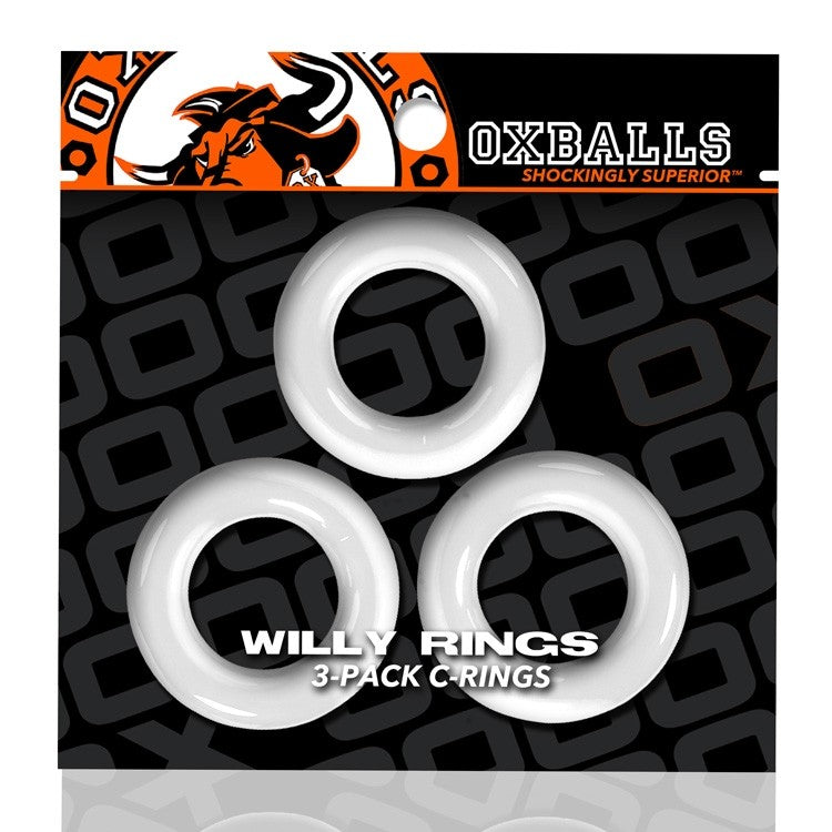 Oxballs Willy Ring 3 Pack - WHITE
