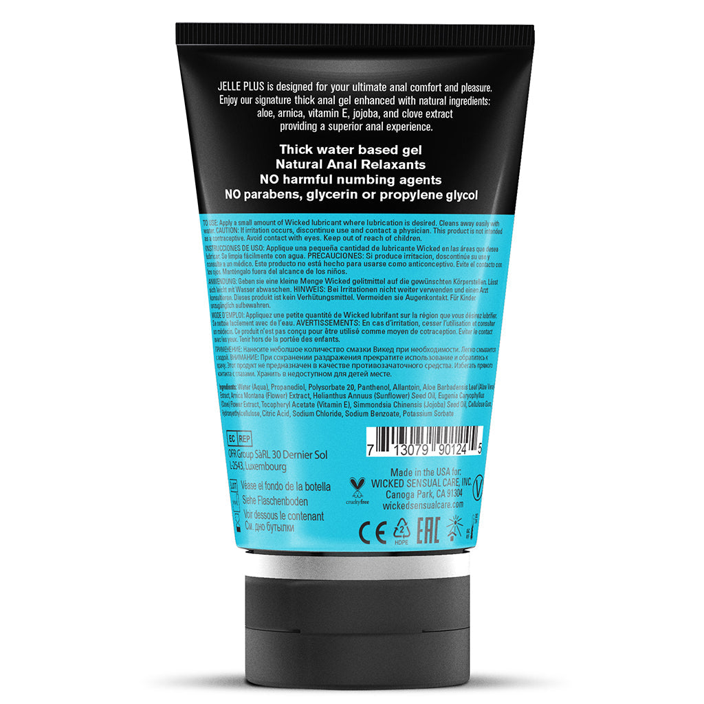 Wicked Jelle Plus Anal Lubricant 4oz