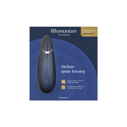 Womanizer Premium 2 Clitoral Stimulator - Blueberry