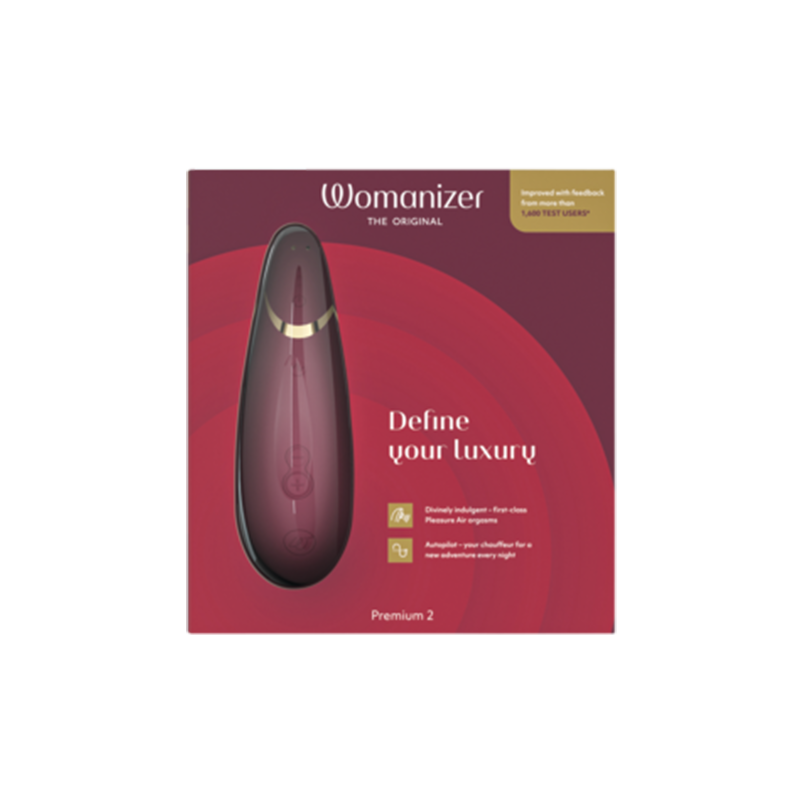 Womanizer Premium 2 Clitoral Stimulator - Bordeaux