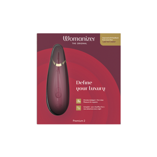 Womanizer Premium 2 Clitoral Stimulator - Bordeaux