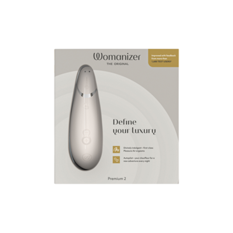 Womanizer Premium 2 Clitoral Stimulator - Gray