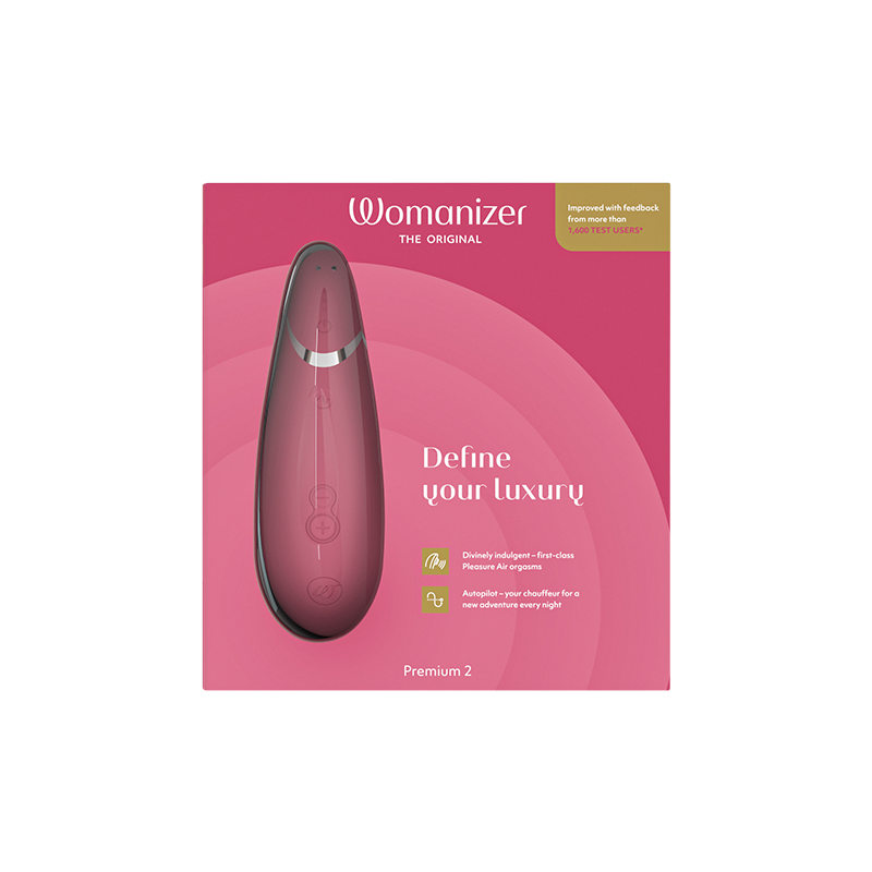 Womanizer Premium 2 Clitoral Stimulator - Raspberry