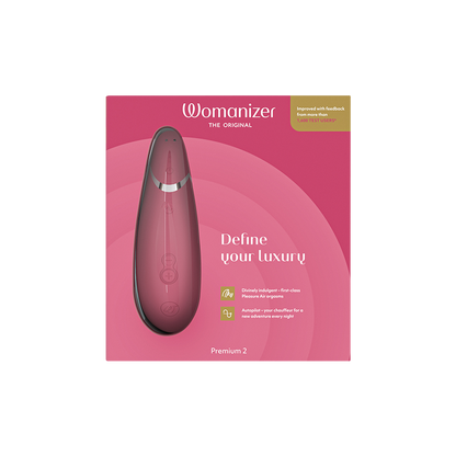 Womanizer Premium 2 Clitoral Stimulator - Raspberry