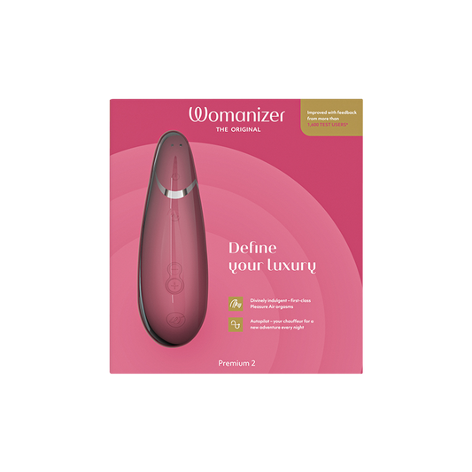 Womanizer Premium 2 Clitoral Stimulator - Raspberry