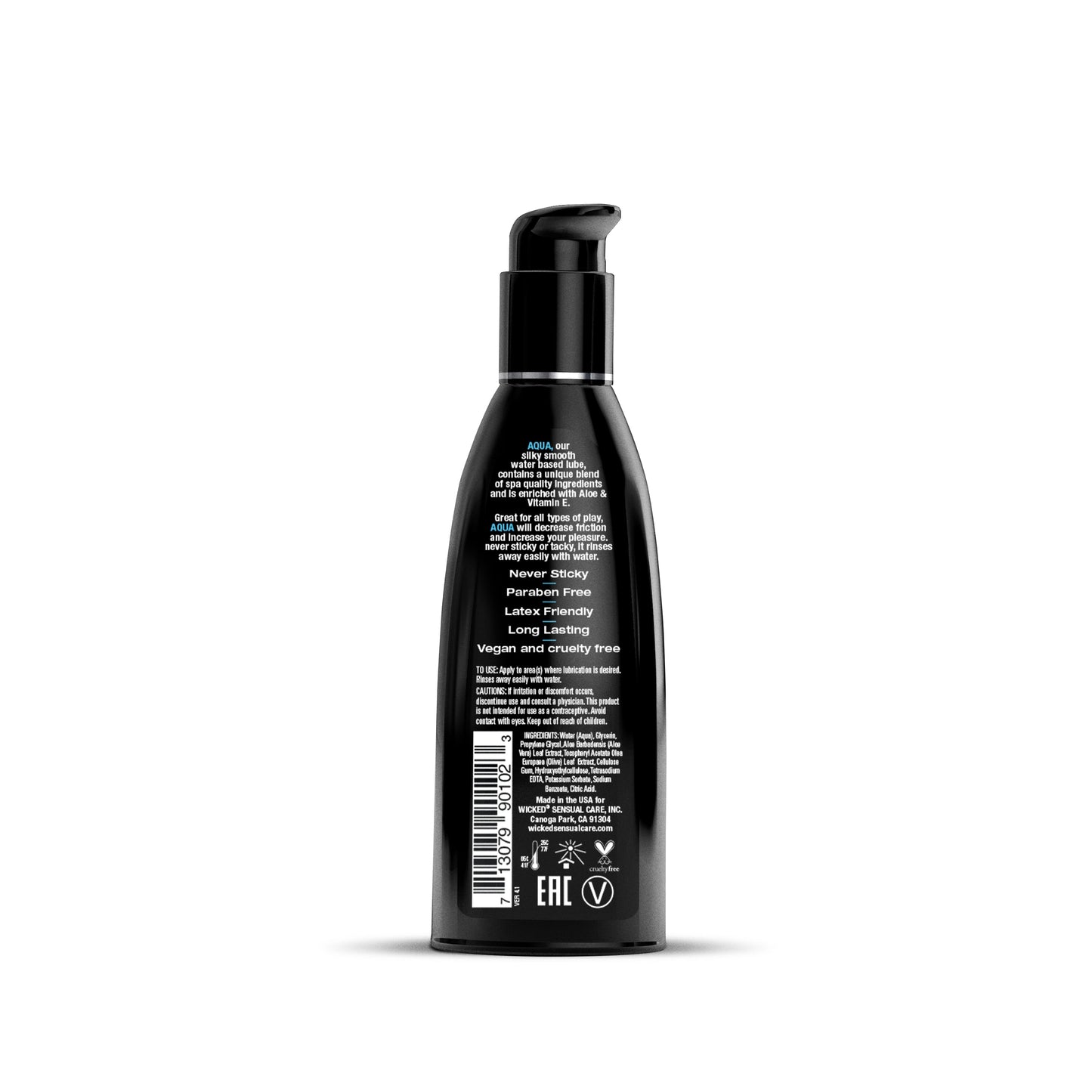 Wicked Aqua Water Based Lubricant 2oz
